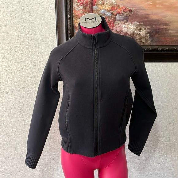 Lululemon NTS Jacket Black Full Zip Pockets SOFT Super Stretch Spacer Fabric 4 - Picture 2 of 16